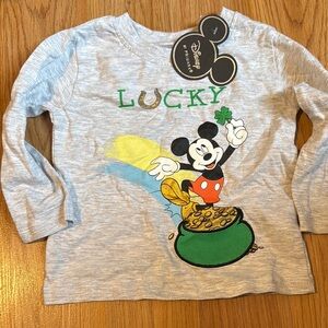 Disney Mickey Mouse Lucky Gray Kids Shirt